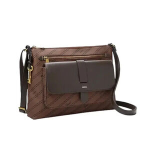 Fossil Womens Brown Kinley Crossbody Bag